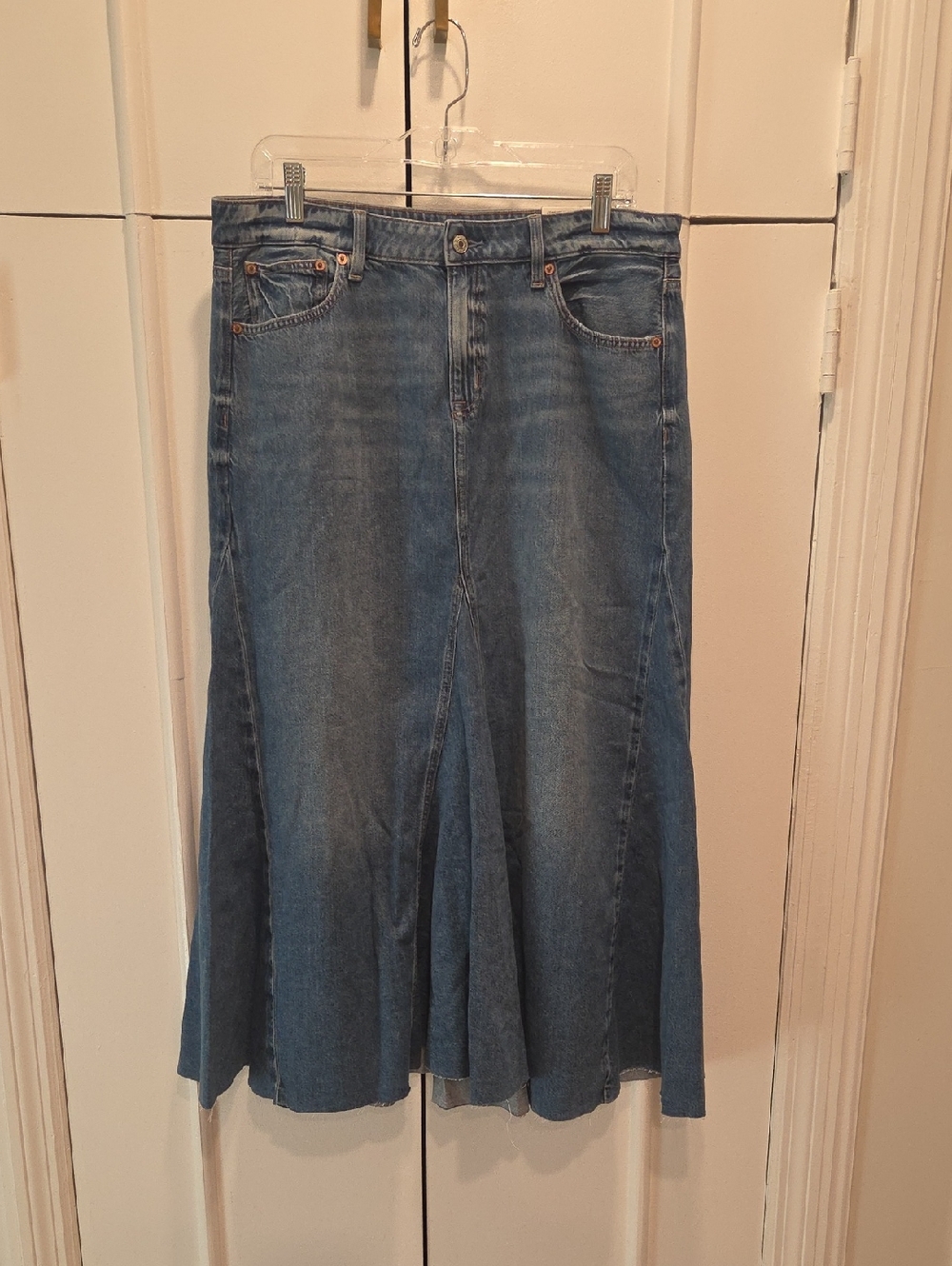 American Eagle Outfitters Blue Denim Maxi Skirt